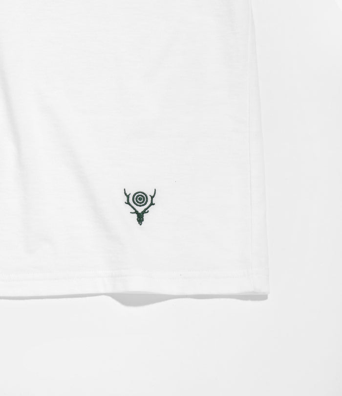 S/S Mock Neck Tee - White - Cordura Jersey