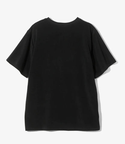 S/S Round Pocket Tee - Black - C/Pe Pile