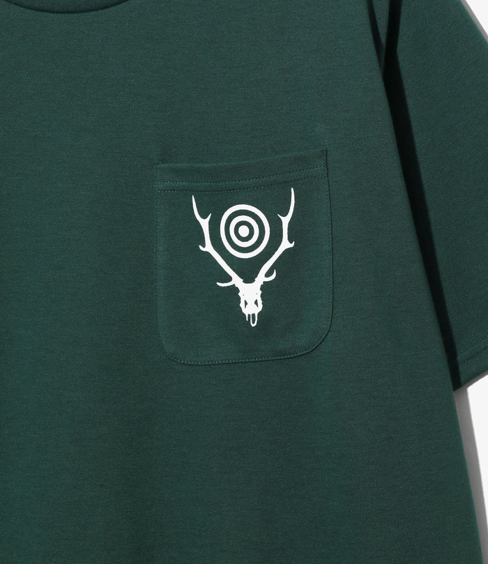 S/S Round Pocket Tee - Green - Circle Horn