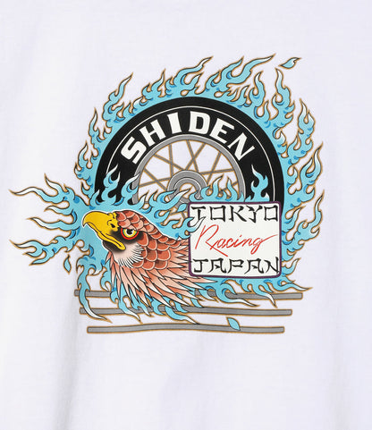 S/S Tee - White - Flame Tire