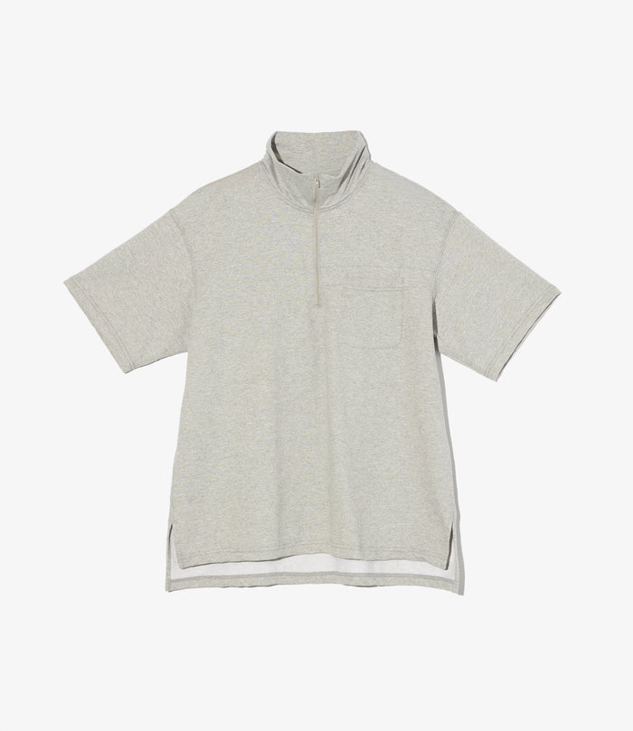 S/S Zip Turtle - Heather Grey French Terry