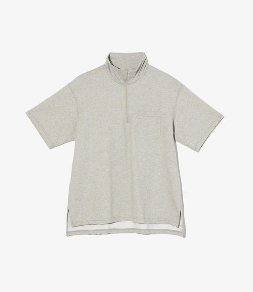 S/S Zip Turtle - Heather Grey French Terry