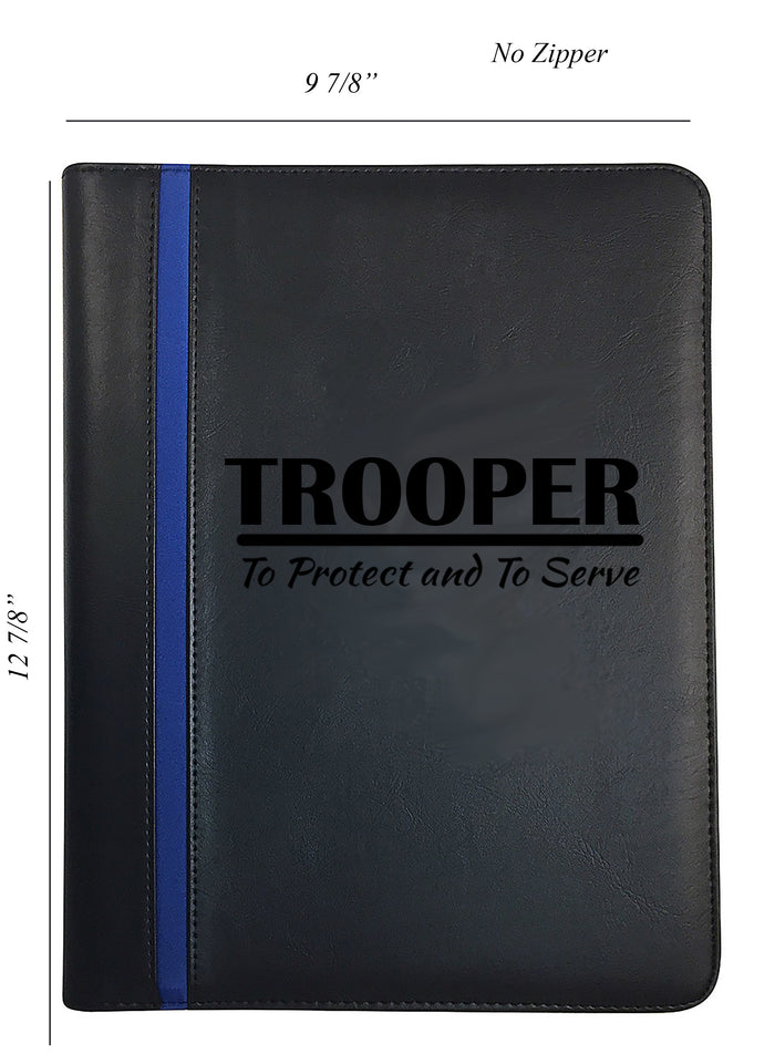 State Trooper Thin Blue Line Padfolio Bundle