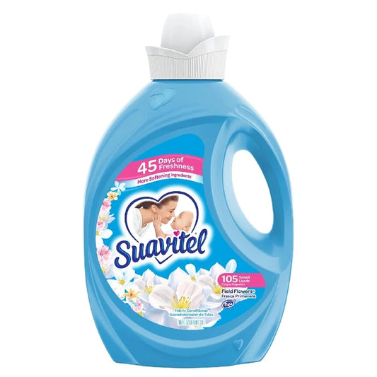 Suavitel Liquid Field Flowers (Blue) HE 105 Small Loads - 105 oz