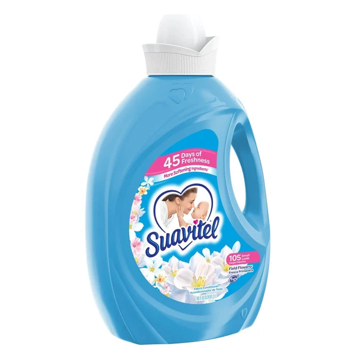 Suavitel Liquid Field Flowers (Blue) HE 105 Small Loads - 105 oz
