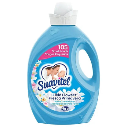 Suavitel Liquid Field Flowers (Blue) HE 105 Small Loads - 105 oz