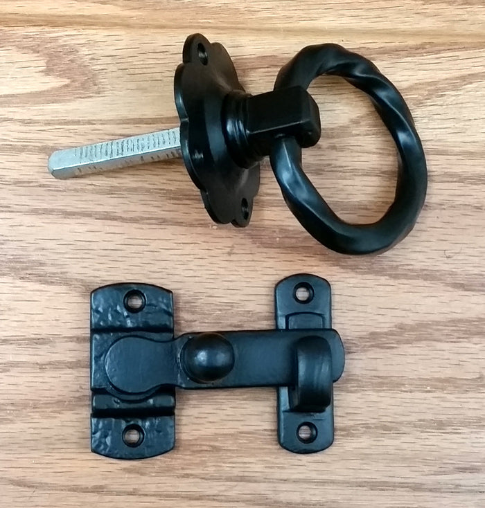 Swivel Latch and Twisted Ring Gate Latch Kit - Wild West Hardware