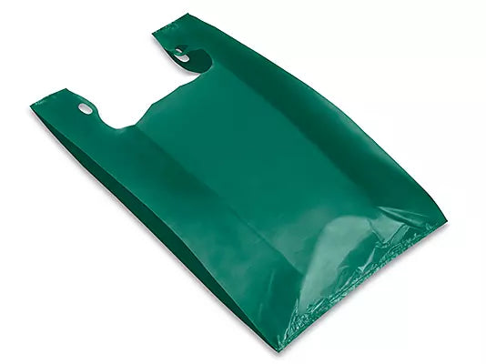 T- Shirt Bag Green (17 mic) - 12" x 7" x 22"