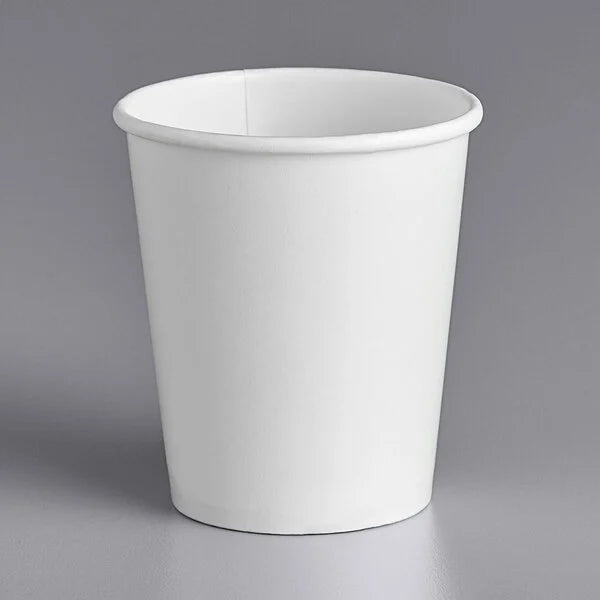 Three Leaf Compostable Single Wall Cups, (White) 50ct 7"