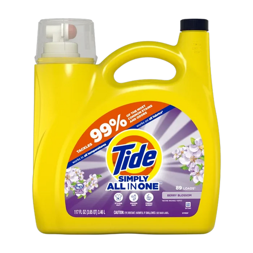 Tide SimplyClean & Frsh Liq Detrgnt Berry Blossm  (89lds) - 117 oz