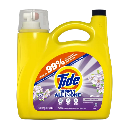 Tide SimplyClean & Frsh Liq Detrgnt Berry Blossm  (89lds) - 117 oz