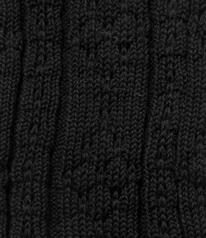 Tights - Black - Eyelet Pattern