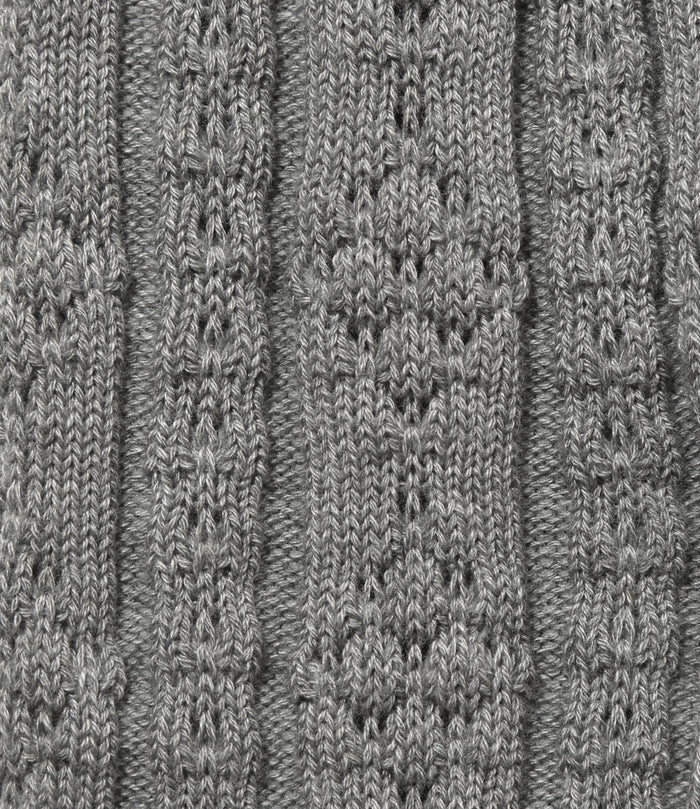 Tights - H. Grey - Eyelet Pattern