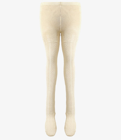 Tights - Natural - Eyelet Pattern