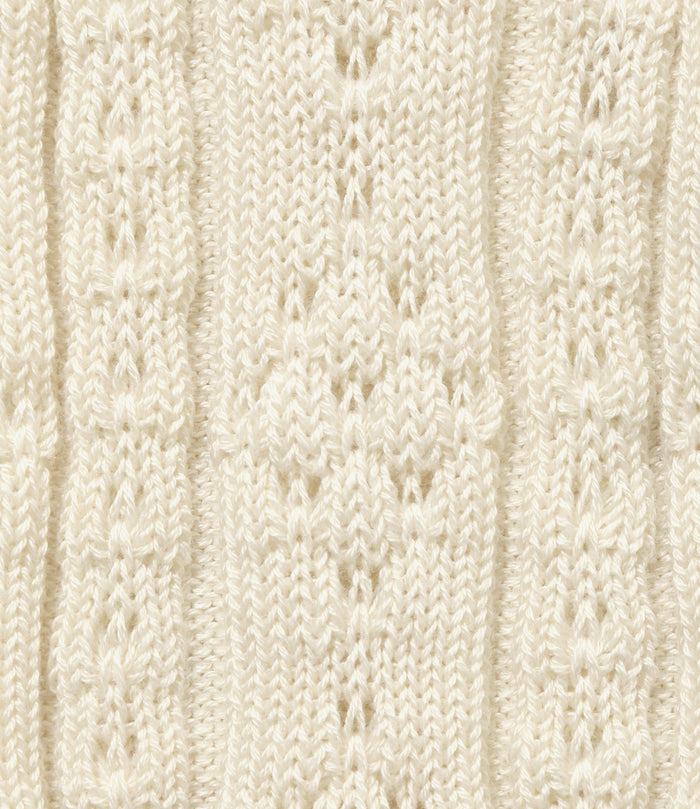 Tights - Natural - Eyelet Pattern