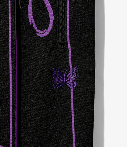 Track Pant - Black - Poly Jacquard