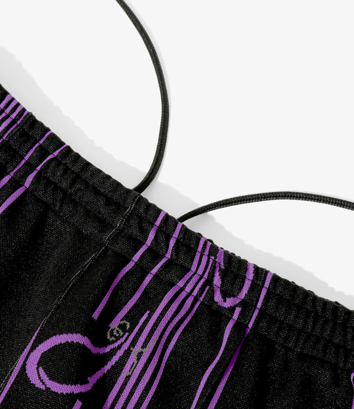 Track Pant - Black - Poly Jacquard