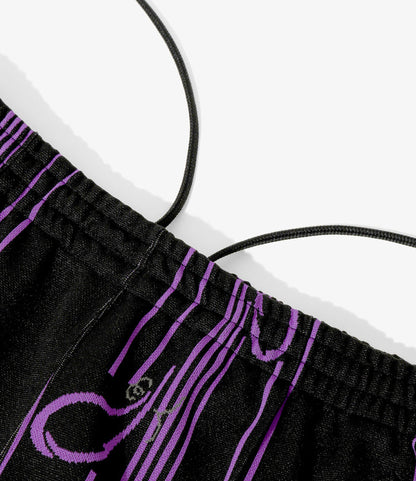 Track Pant - Black - Poly Jacquard