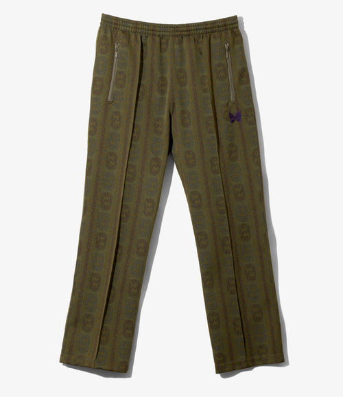 Track Pant - Olive - Poly Jacquard