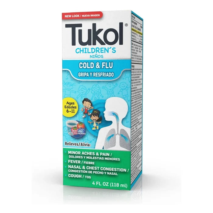 Wholesale Tukol Children's Cold & Flu Liquid Berries 4 oz - Stock up on pediatric relief at Mexmax INC