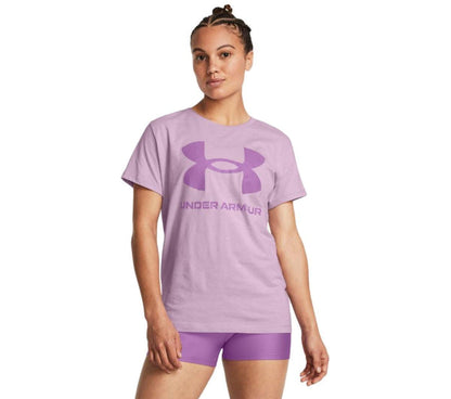 Under Armour Womens Sportstyle Logo Short Sleeve Shirt|1356305543XS,1356305543SM,1356305543MD,1356305543LG