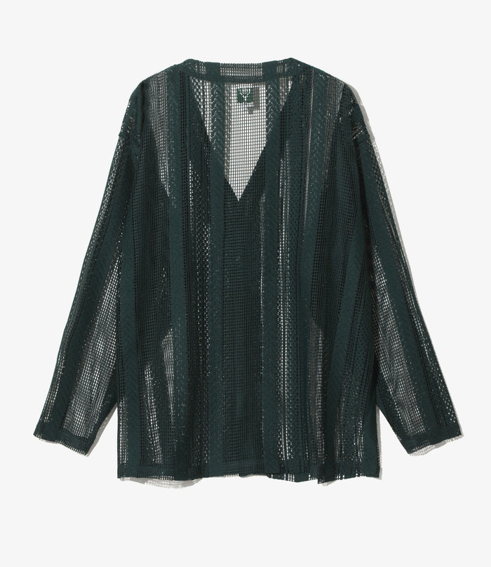 V-Neck Cardigan - Green - Poly Lace Jq.