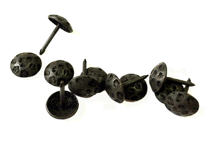 (Variable pack sizes ALL ON SALE) of Small Round Clavos -   7/16" dia. head-Hammered / pitted - Oil Rubbed Bronze finish - Wild West Hardware