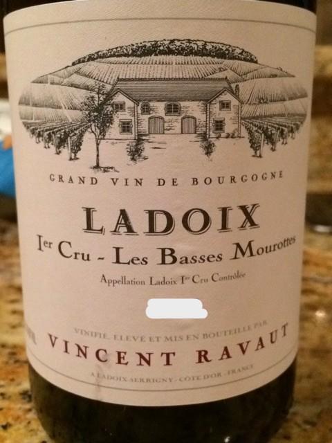 Vincent Ravaut Ladoix Les Basses Mourottes 2019