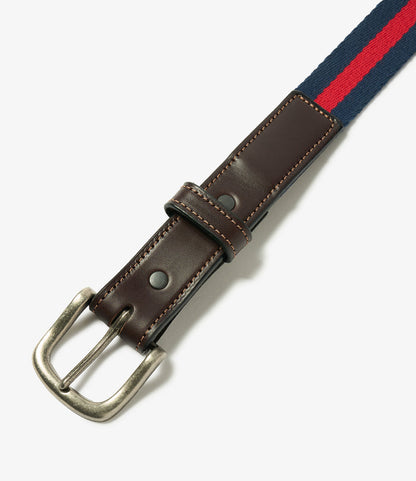 Webbing Belt - Red / Navy Stripe