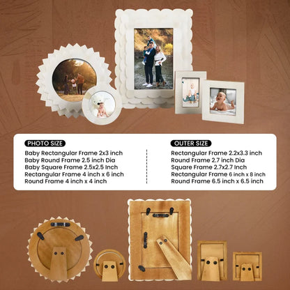 White Bone Inlay Picture Frames Set of 5 | The Royal Collection
