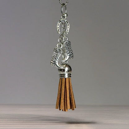 Kacey Musgraves Stanley Wild West Silver Tassel Charm - Tumbler Handle Charm