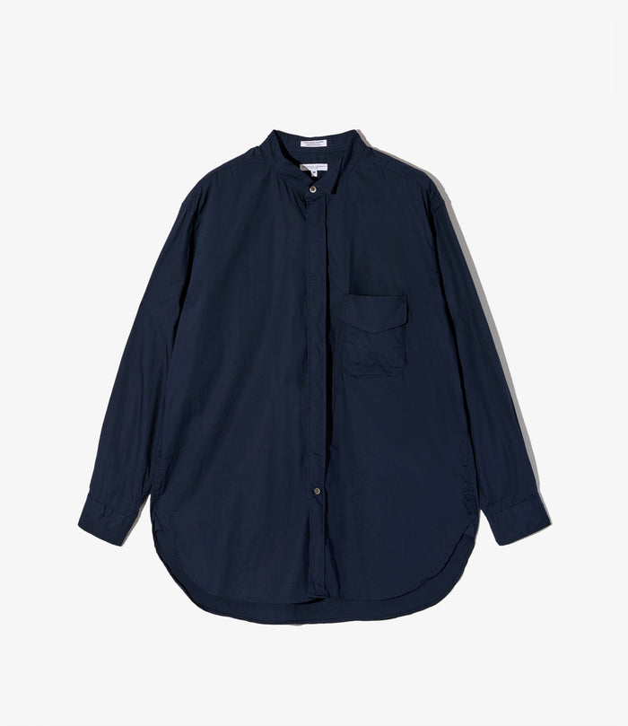 Wing Collar Shirt - Dk. Navy Cotton Broadcloth