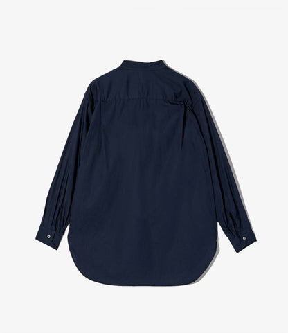 Wing Collar Shirt - Dk. Navy Cotton Broadcloth