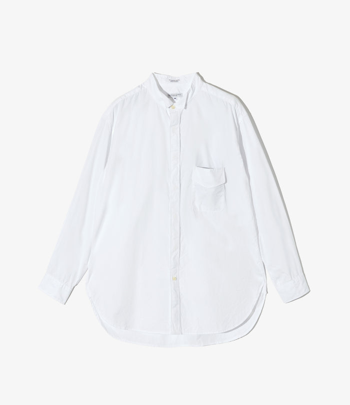 Wing Collar Shirt - White 100's 2Ply Broadcloth
