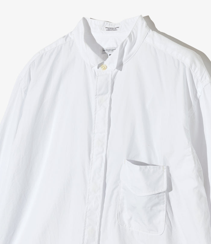 Wing Collar Shirt - White 100's 2Ply Broadcloth