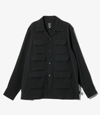 Women's 6 Pocket Shirt - Black - RA/PE/N Dobby