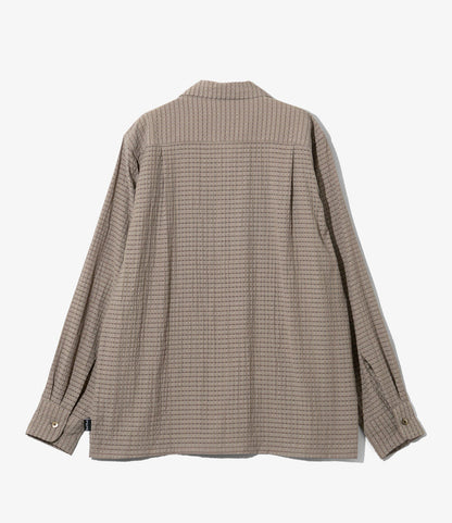 Women's 6 Pocket Shirt - Brown - RA/PE/N Dobby