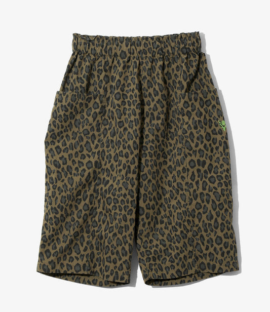 Women's Army String Cropped Pant - Olive - C/N Poplin / Leopard