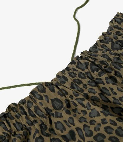 Women's Army String Cropped Pant - Olive - C/N Poplin / Leopard