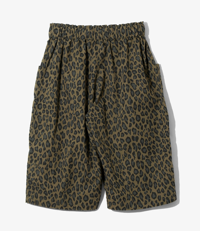 Women's Army String Cropped Pant - Olive - C/N Poplin / Leopard