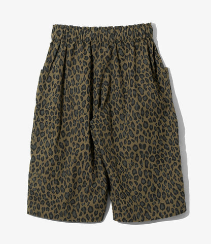 Women's Army String Cropped Pant - Olive - C/N Poplin / Leopard