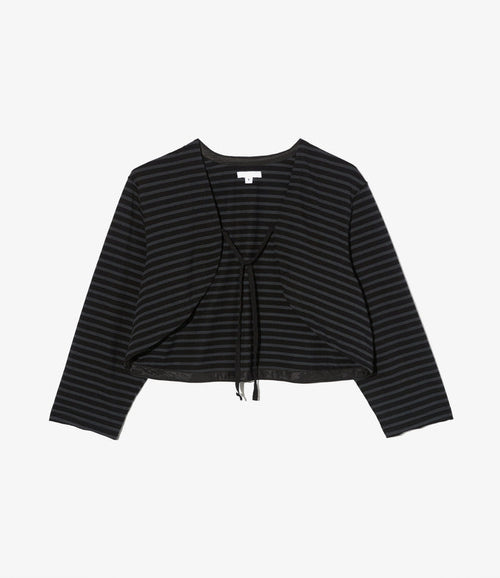 Women's Bolero - Charcoal/Black PC Stripe Jersey