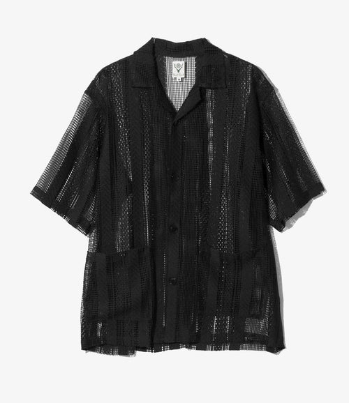 Women's Cabana Shirt - Black - Poly Lace Jq.