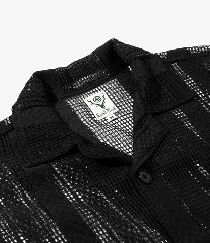 Women's Cabana Shirt - Black - Poly Lace Jq.