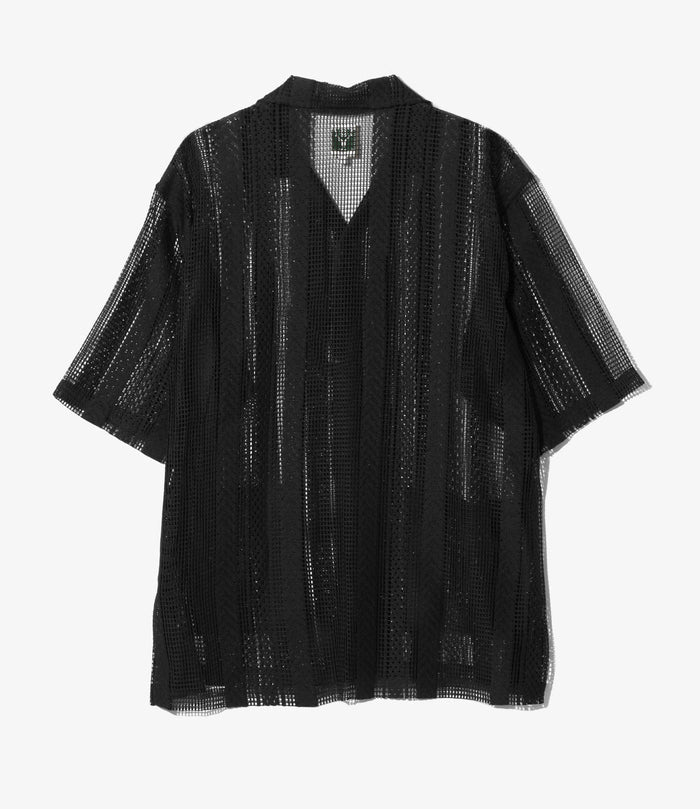 Women's Cabana Shirt - Black - Poly Lace Jq.