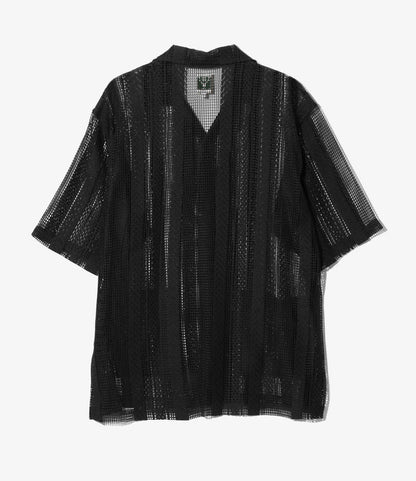 Women's Cabana Shirt - Black - Poly Lace Jq.