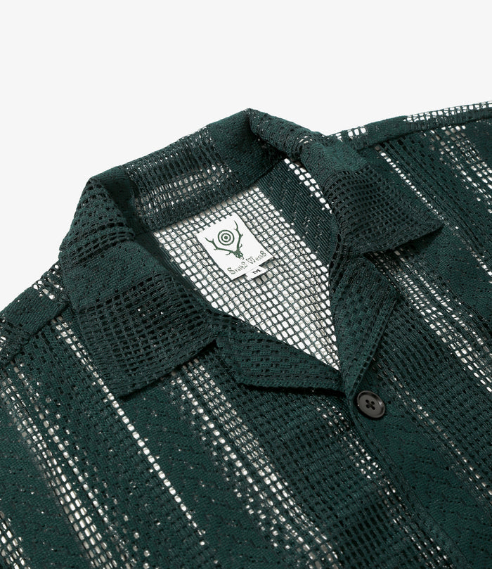Women's Cabana Shirt - Green - Poly Lace Jq.