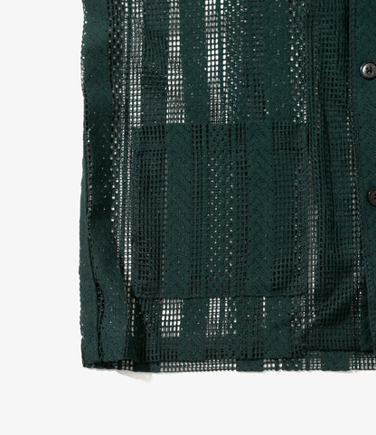 Women's Cabana Shirt - Green - Poly Lace Jq.