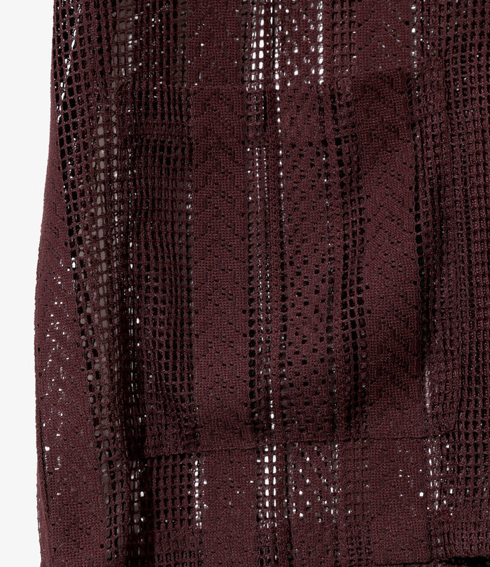 Women's Cabana Shirt -Dk. Purple - Poly Lace Jq.