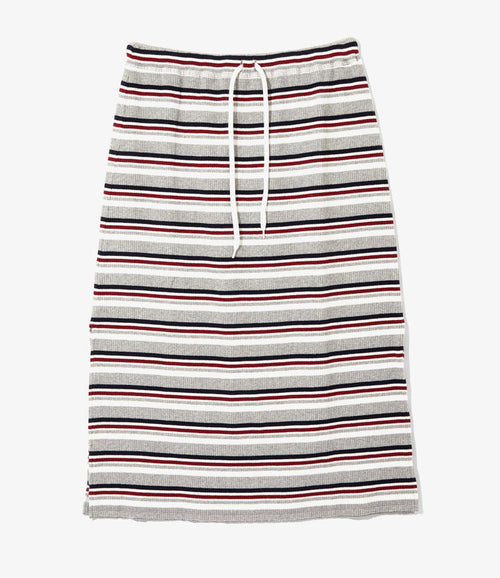 Women's Pencil Skirt - H. Grey - Random Stripe